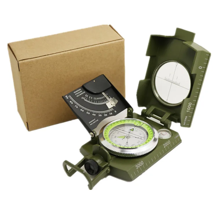 High precision outdoor American multifunctional green compass north point slope meter