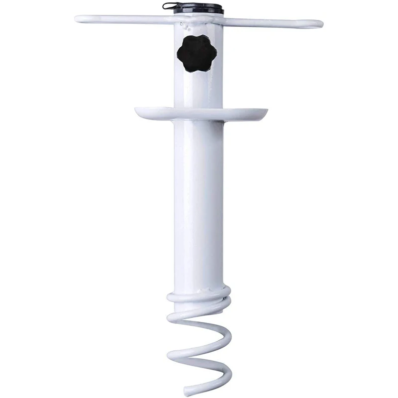 Outdoor sand ground grabber beach anchor metal stand base fishing pole holder anchor screw for umbrellas