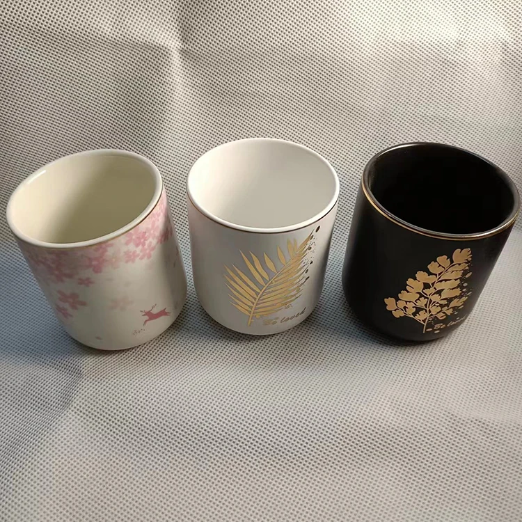 Luxury Ceramic containers vessels Candle Jars for scent wax