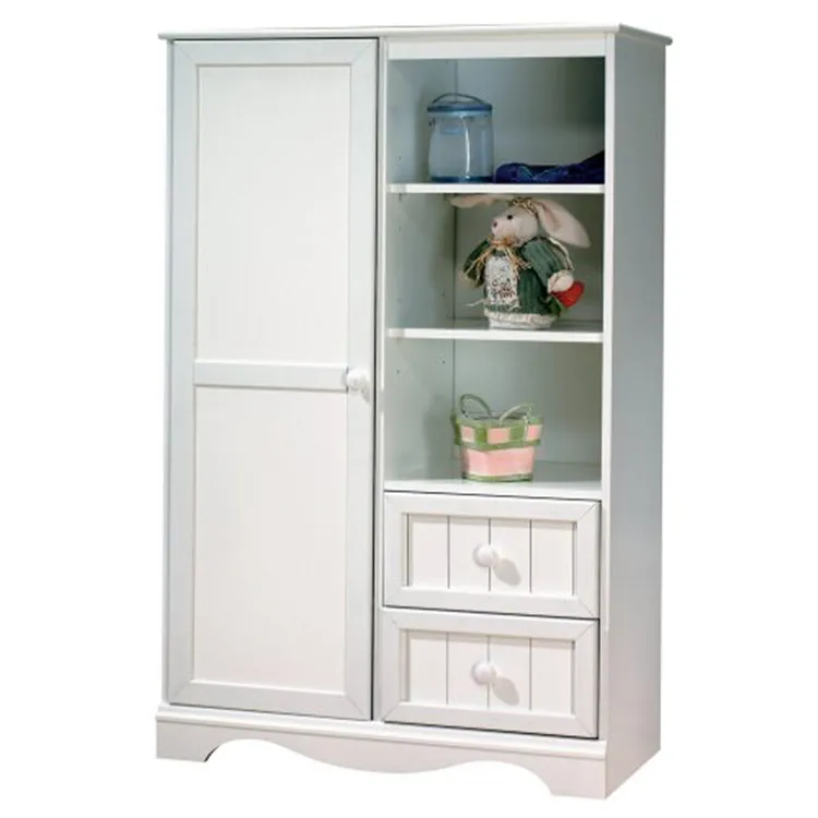 Customized Modern Wooden Baby Child Cabinet Cloth Hanger Wardrobe Storage