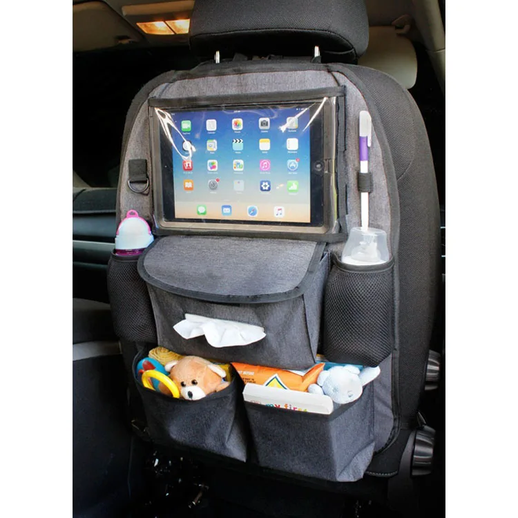 Cheap new design portable tablet i pad holder backseat car organizer for kids