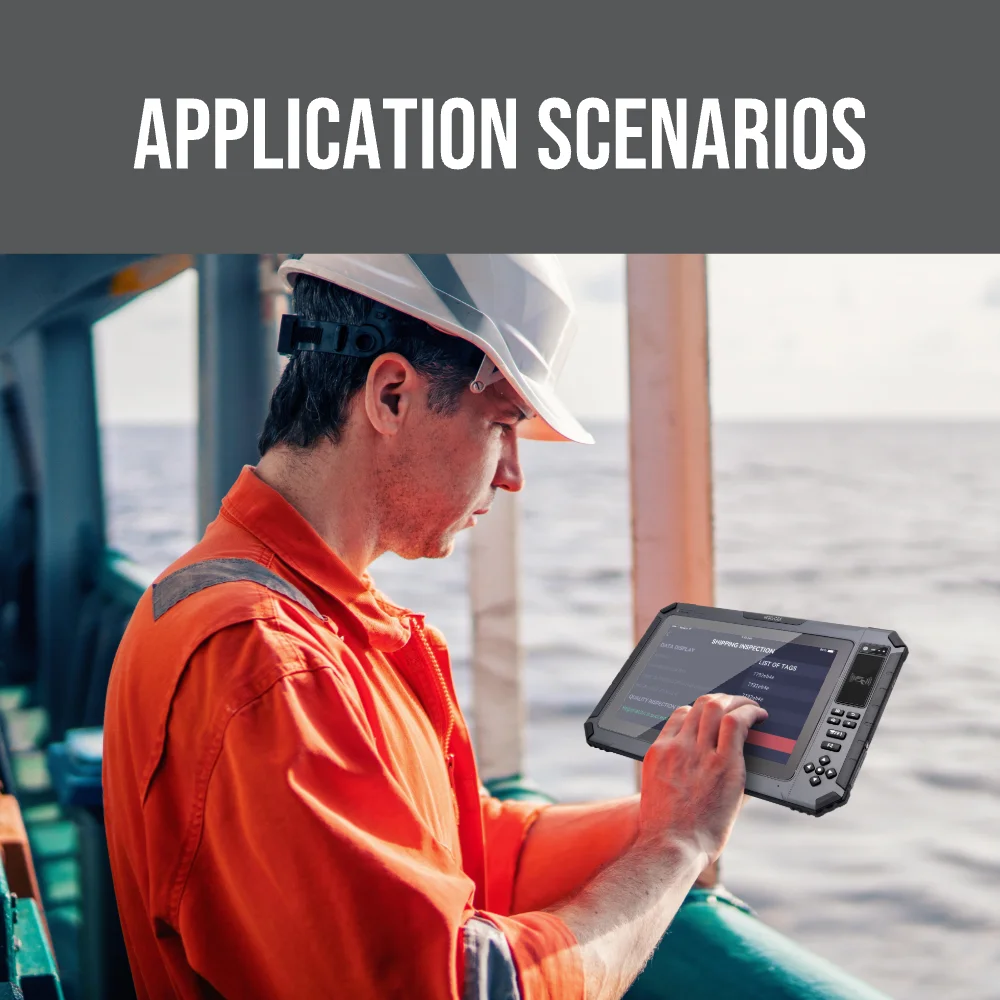 HUGEROCK T101EX Certified Atex 4g 8+128GB 1000nit High Light External Nfc Reader Barcode Scanner Rugged Android Tablet Pc