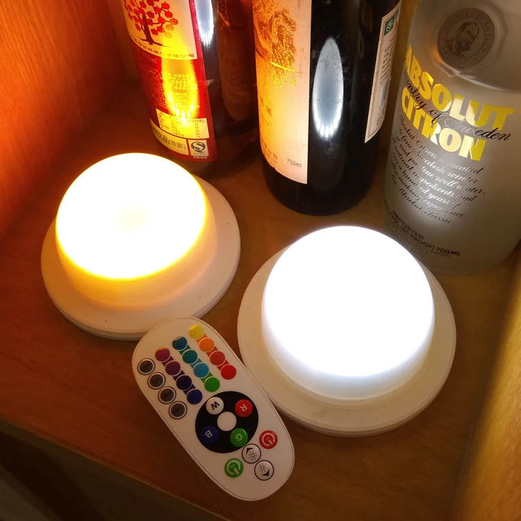 Factory Wholesale Super Bright 38LEDs rechargeable battery color changing led lampwick with remote control for something bright