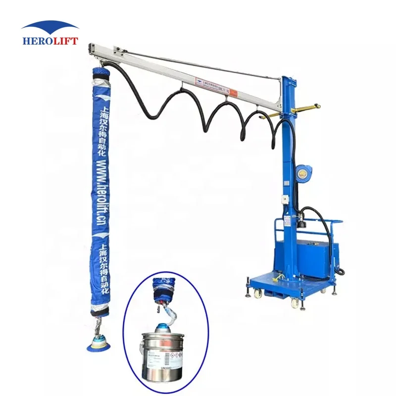 Mobile 60kg Handling Vacuum Lifter sacks Heavy Rice Plastic Bag Vacuum Tube Lifter