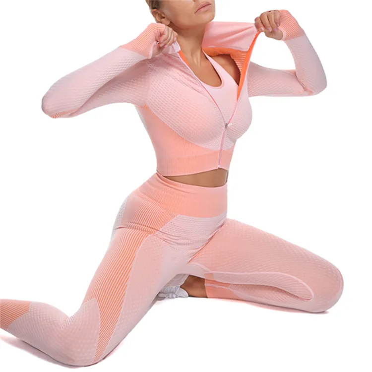 Custom Logo Women Winter Tracksuit Plain 3 Piece Set Sport Tracksuit Set