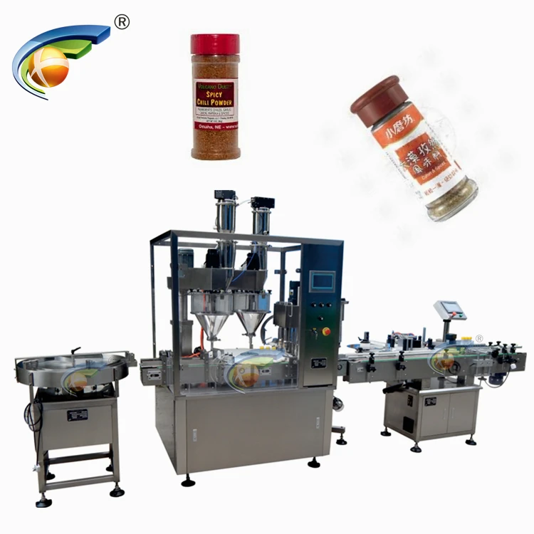 
Powder filling machine production line,spice powder filling capping machine 