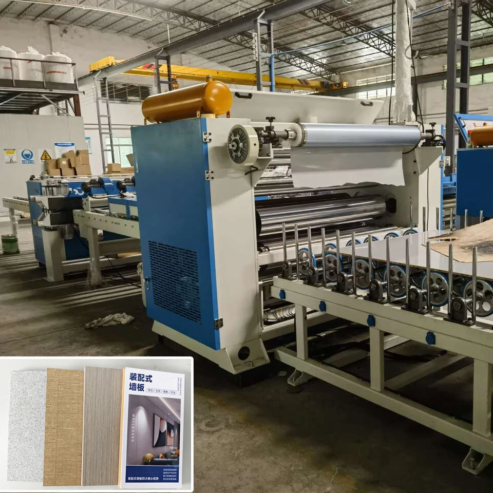 pur hot melt glue laminating machine for mdf gypsum board flat laminating machine