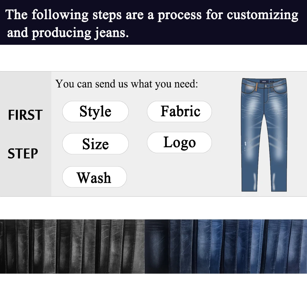 Custom Destroyed Fashion Denim Ripped Slim Fit Straight Distressed Jeans Men