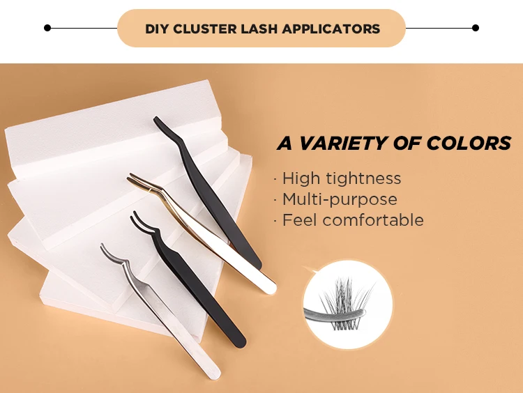 Hollyren Diy Mink Cluster Lash Kit wholesale Vegan Individual Eyelash Clusters Wide Thin Band Lash Ribbons Pre Mapped Lashes