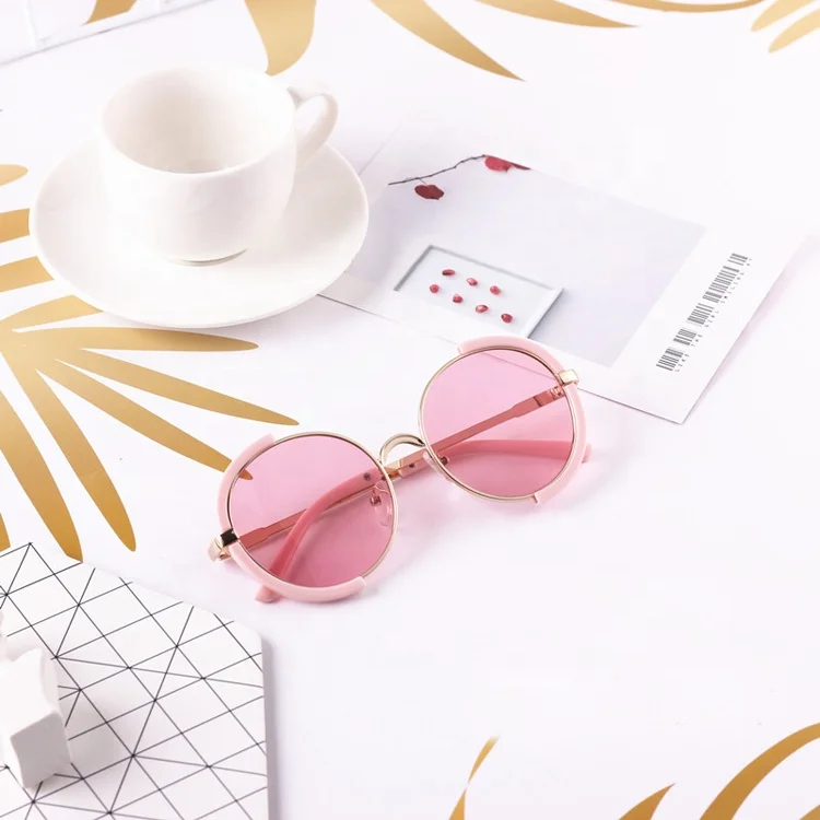 DOISYER 2020 New fashion design girls sun glasses round metal frame kids sunglasses children