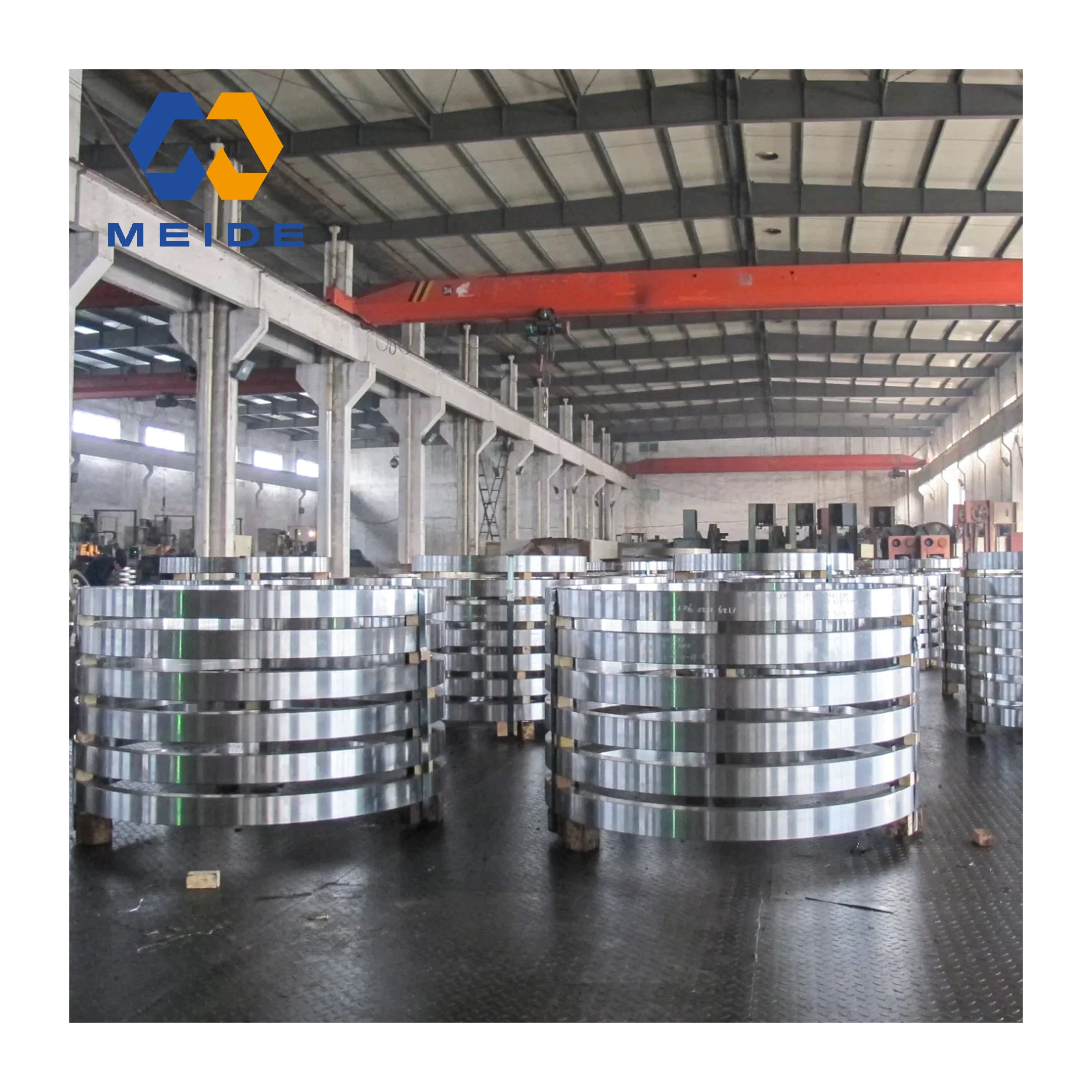 Ковка из углеродистой стали ветряная турбина соединительный фланец ветроэнергетический бесшовные рулонные кольца горячекатаные кованые