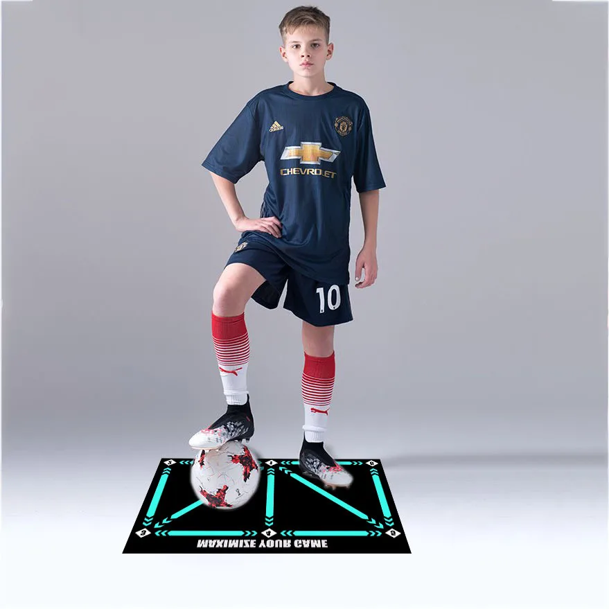 Rubber Non Slip Exercise Mat Football Footstep Training Mats for Soccer Players Foot Work Training Pad Exercise Training Mats