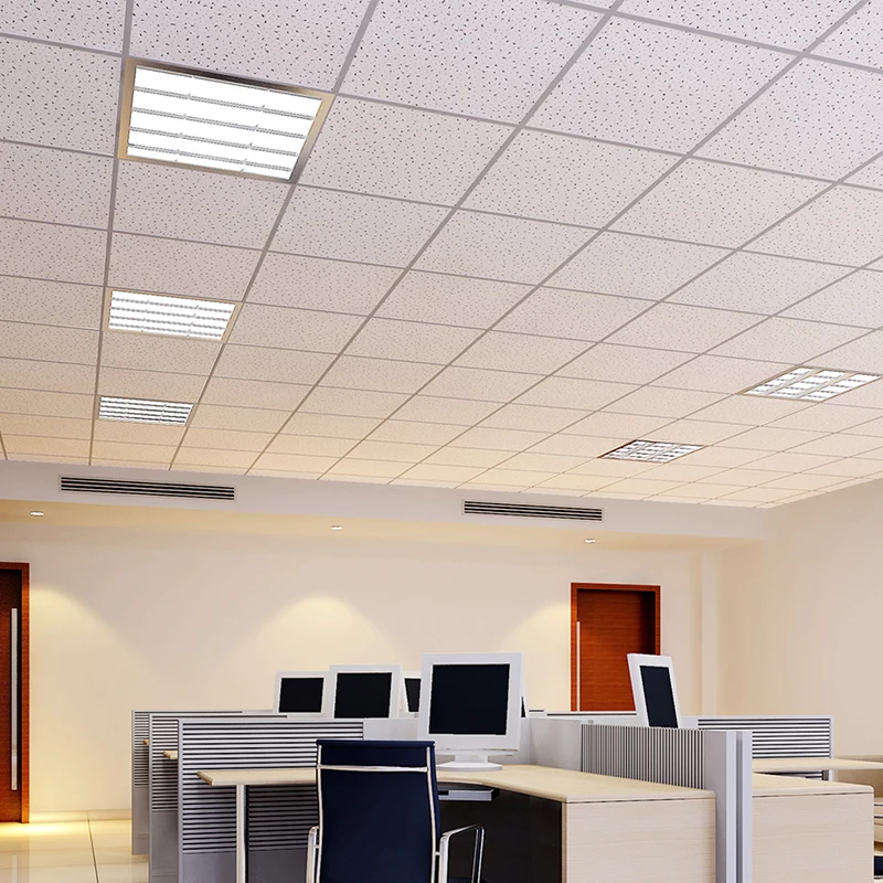 Mineral Fiber Board soundproof mineral fiber ceiling board 15mm thickness acoustic ceiling tile for commercial building use