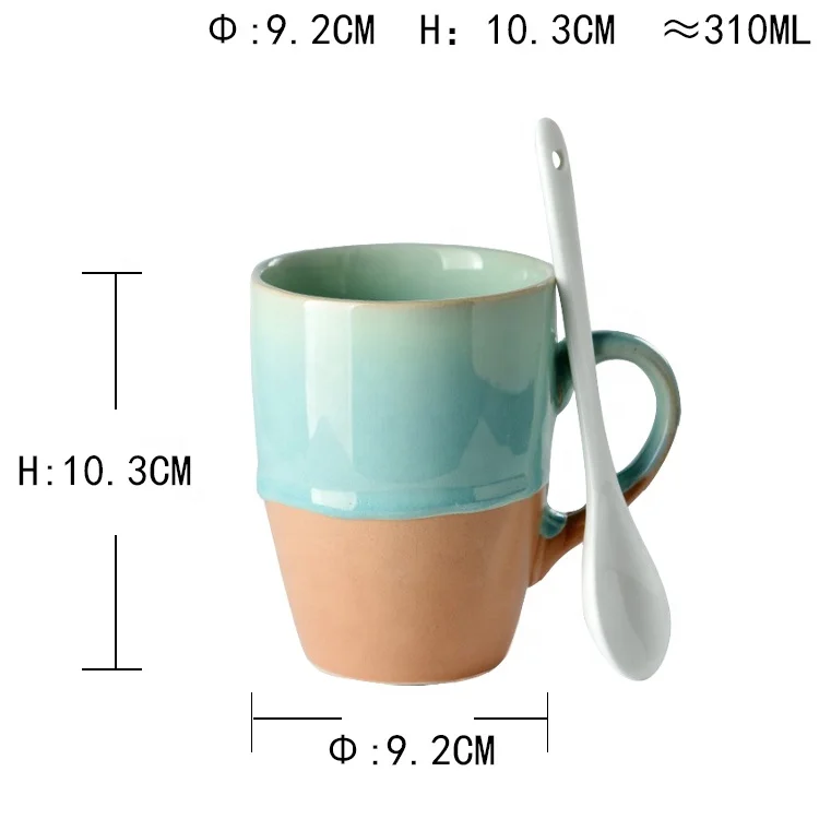 
Fashion Customized Colorful Stoneware Coffee Tea Mugs Water Bottle for Cafe 