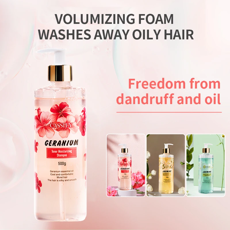 Wholesale Natural Floral Shampoo Nourishing Oil Control Moisturizing Hair Shampoo Hyaluronic Acid Fragrance Shampoo