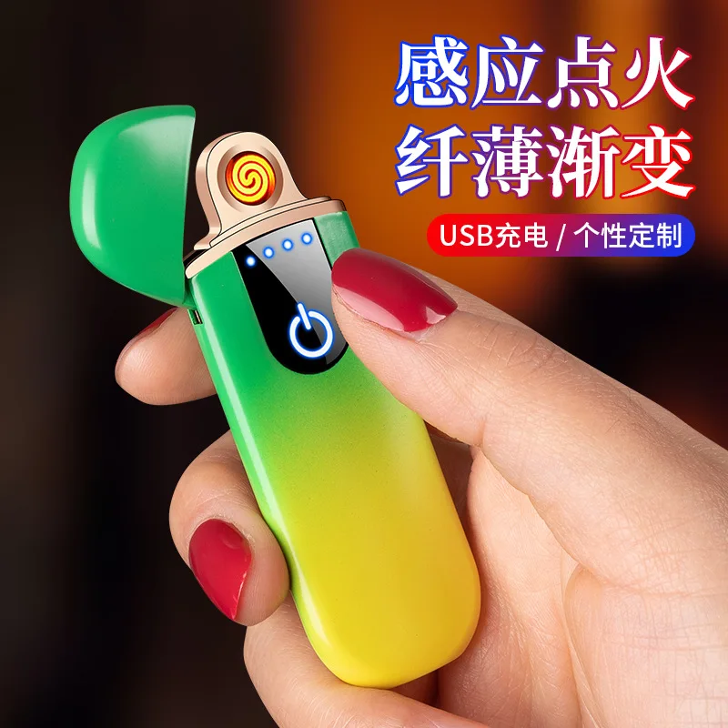 Wholesale Charging Windproof Lighter Personality Creative Electronic Usb Charging Cigarette Lighter