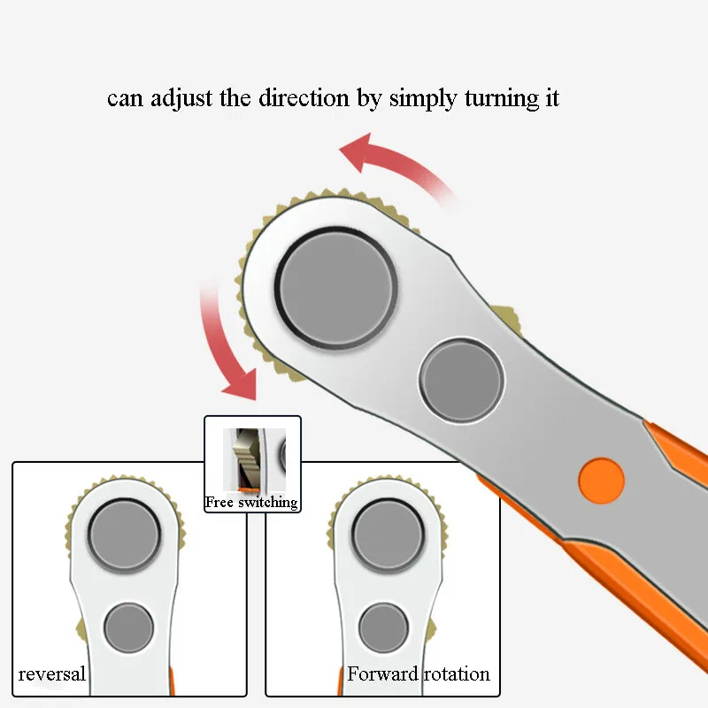 Forward and reverse screwdriver ratchet right angle turning wrench cross slotted hand screwdriver
