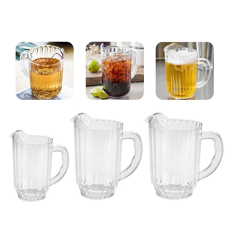 Home and Kitchen 32/48/60oz Clear Plastic Beer Juice Water Glass Pitcher Jug