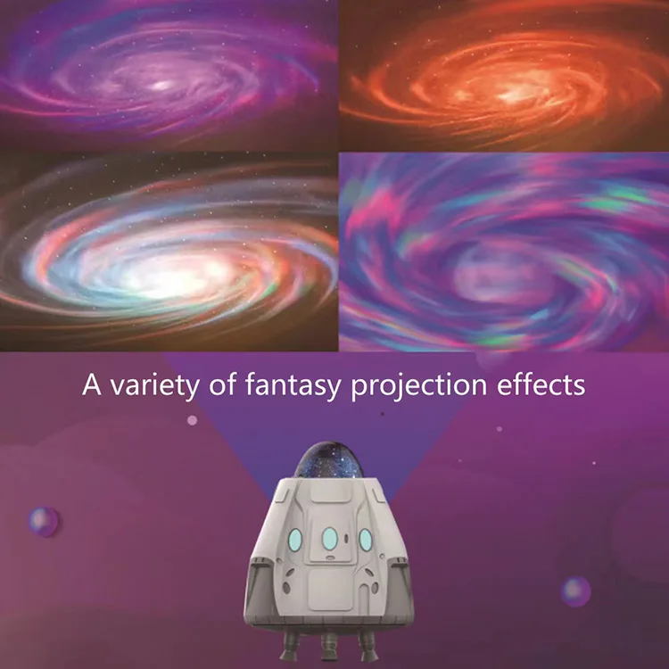 Space Sky Starry Projector Light Capsule UFO Star Galaxy Projector Space Capsule With Speaker For Christmas Gift