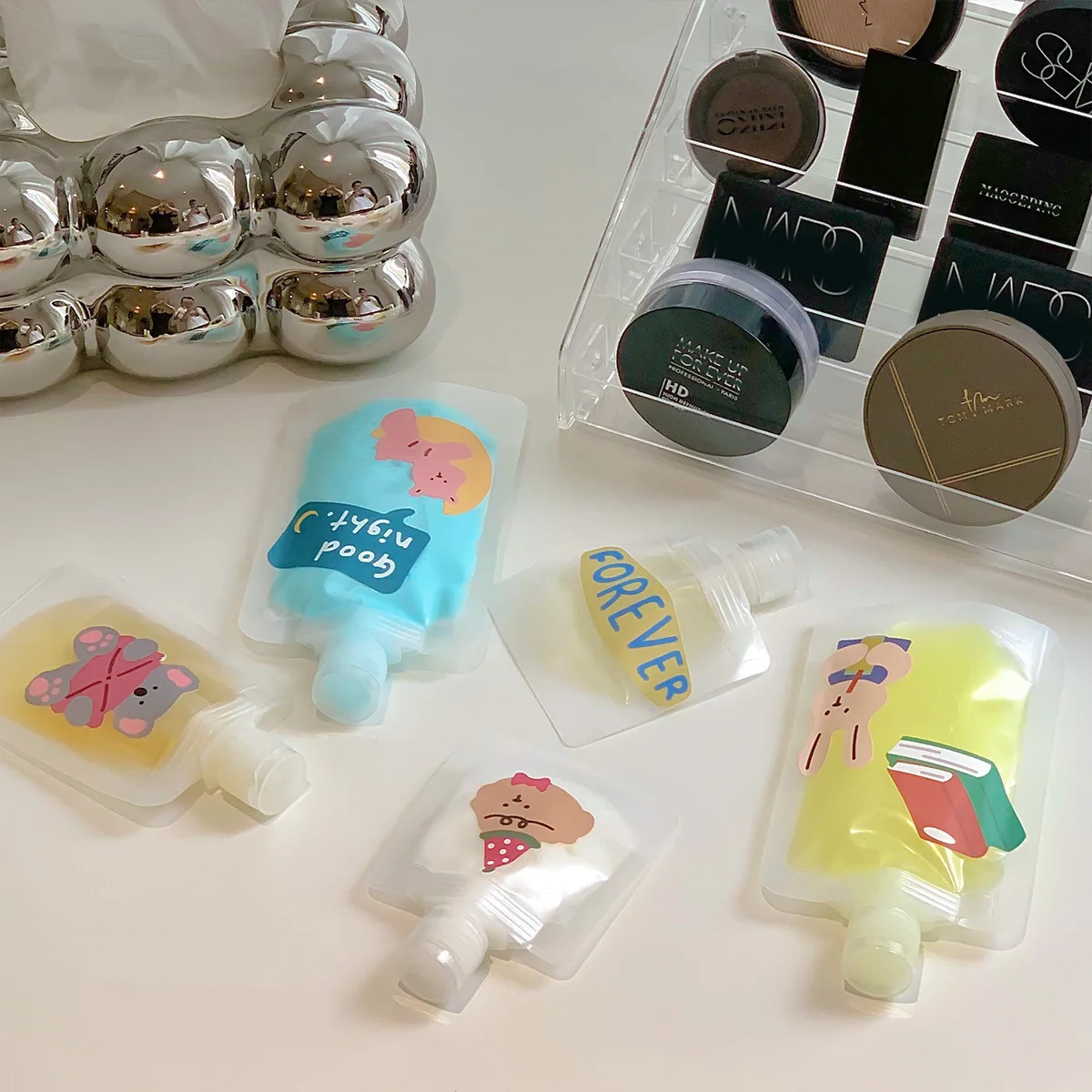 Stock 30ml 50ml 100ml Liquid Flip Mouth Travel Emulsion Dispenser Bag