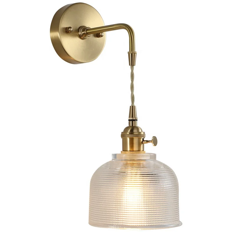 Vintage Wall Lighting Luminaire Nordic Glass Wall Lamp Mirror Light American Japan E27 LED Wall Sconces for Bedroom Bathroom