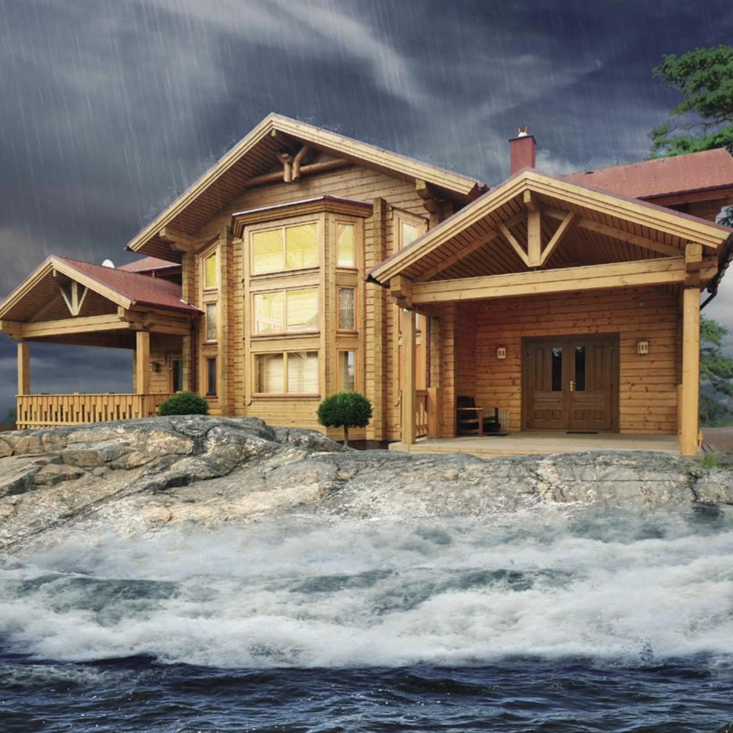 Sentong wooden Cabin   good quality Log Cabin hard Wooden House