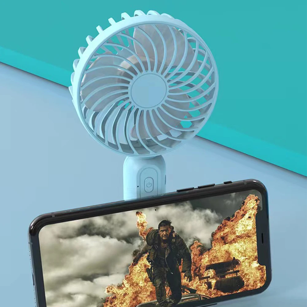 Factory Customized Handheld Small Fan Indoor and Outdoor Office Student Portable Mini Battery Fan With Base