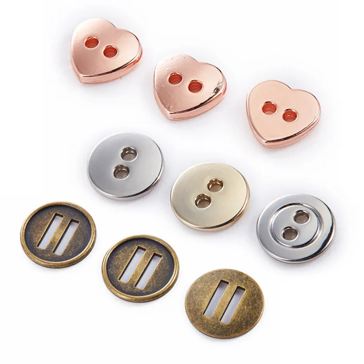 NIUNIU Factory OEM Best Quality Alloy Metal 2 Hole Buttons Two Hole Button For Shirt Clothing