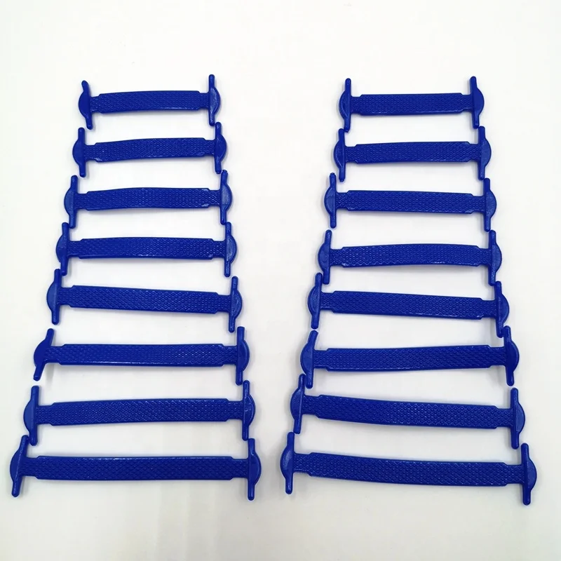 Mixed colors lazy non-slip elastic no tie silicone shoelaces for sneakers