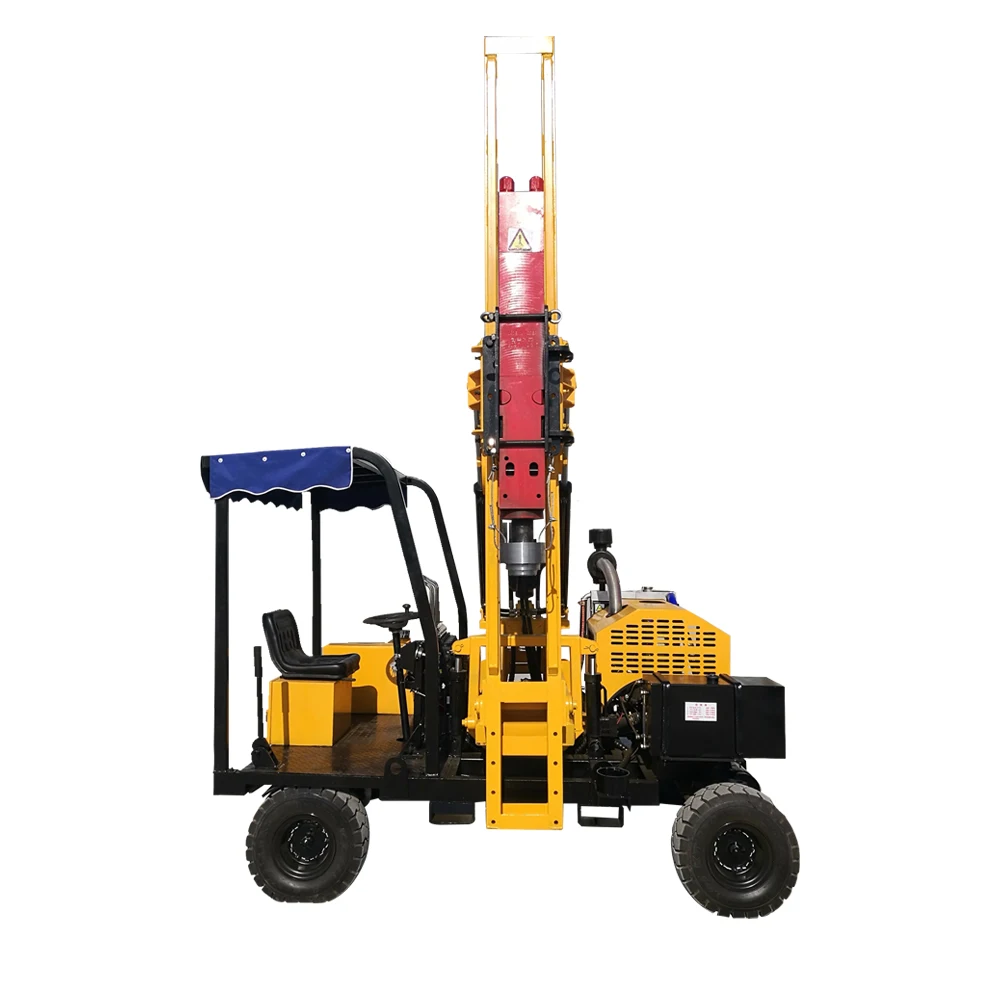 High efficiency AKL-360 Wheeled four-cylinder Hydraulic diesel engine pile driver machine vibrating hammer pile driver