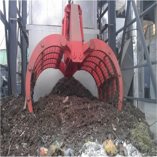 
electro hydraulic clamshell tine timber grab bucket for crane 