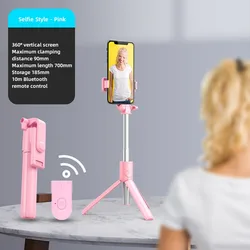 360 selfie stick Aluminium Alloy rotating tripod stand selfie stick tripod with wireless bluetooth remote selfie sticks