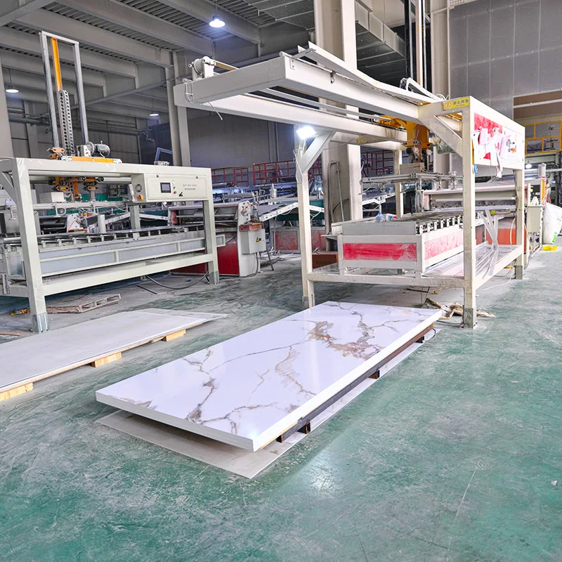 Easy Clean PVC Marble Sheet High Glossy Living Room Background Wall UV Plastic Wall Panel Glue Only Install Fireproof