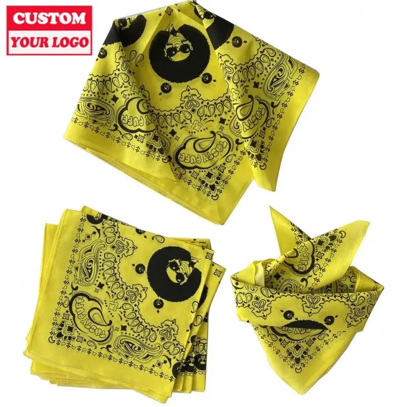 Wholesale Sublimation Custom Bandana With Customizable Size 100% Cotton Bandana Cotton Fabric