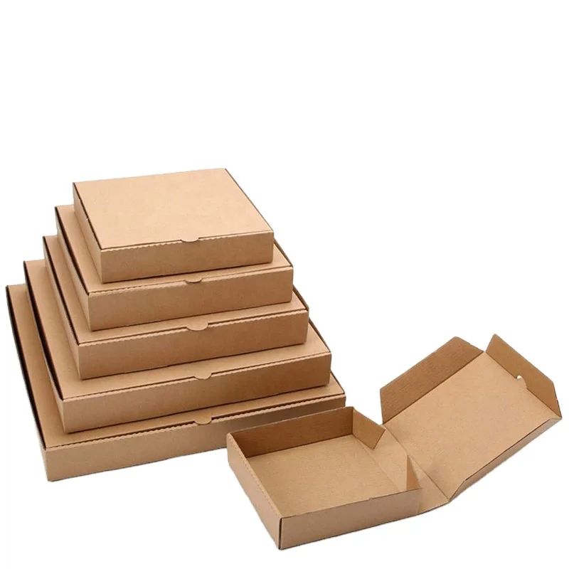 custom printed logo and  Various size,Food grade flute corrugated Custom Pizza Box Wholesale Box For Pizza