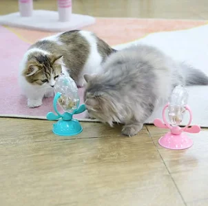Hot Sale Ferris Wheel Pet Leaking Toys Interactive Windmill Turntable Cat Food Dispenser Pet Slow Feeder Toy