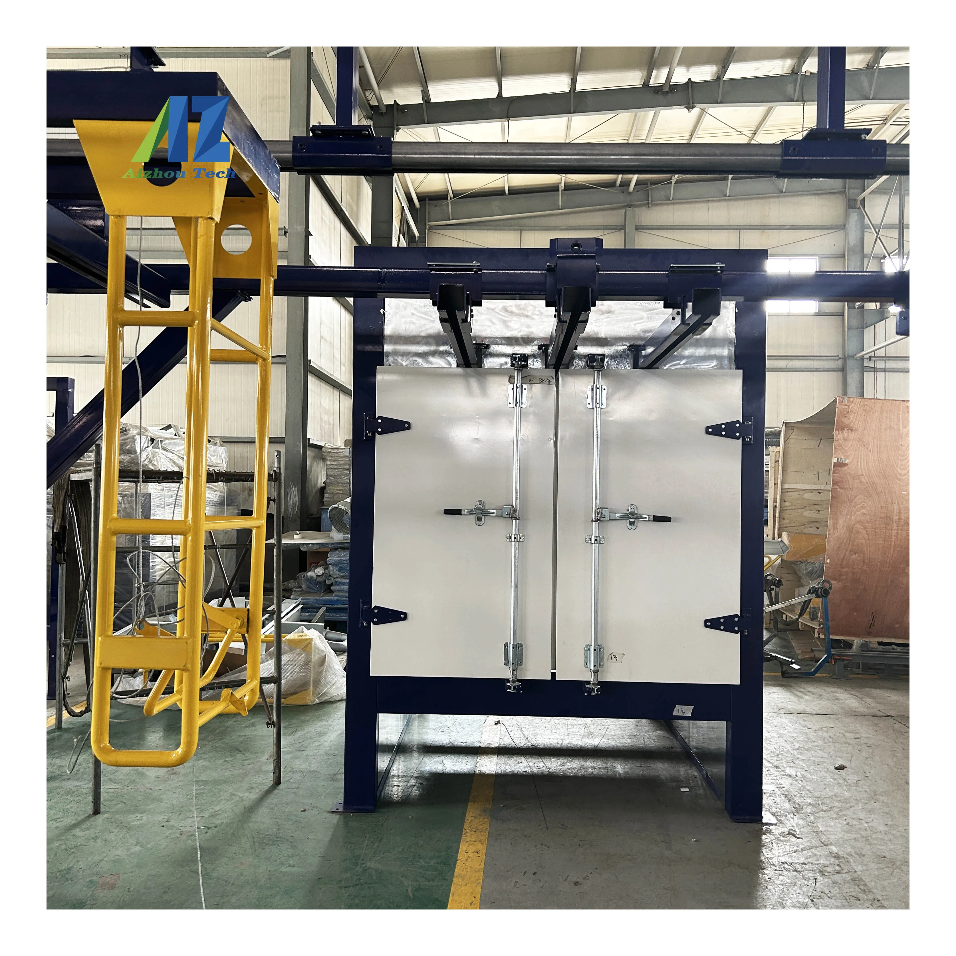 hot sale powder coating booth automatic/profiles electrostatic powder coating line