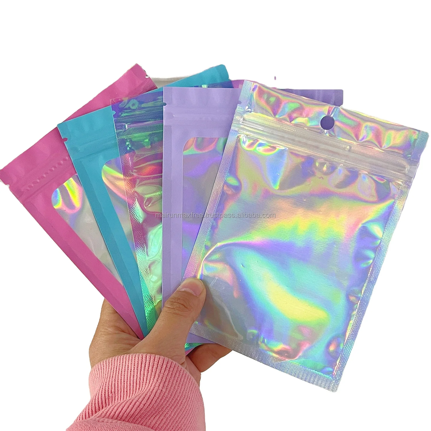 Custom Printed Mylar Smell Proof Stand up Pouch Candy Food Packaging 3.5g Mylar Ziplock Bag with Window