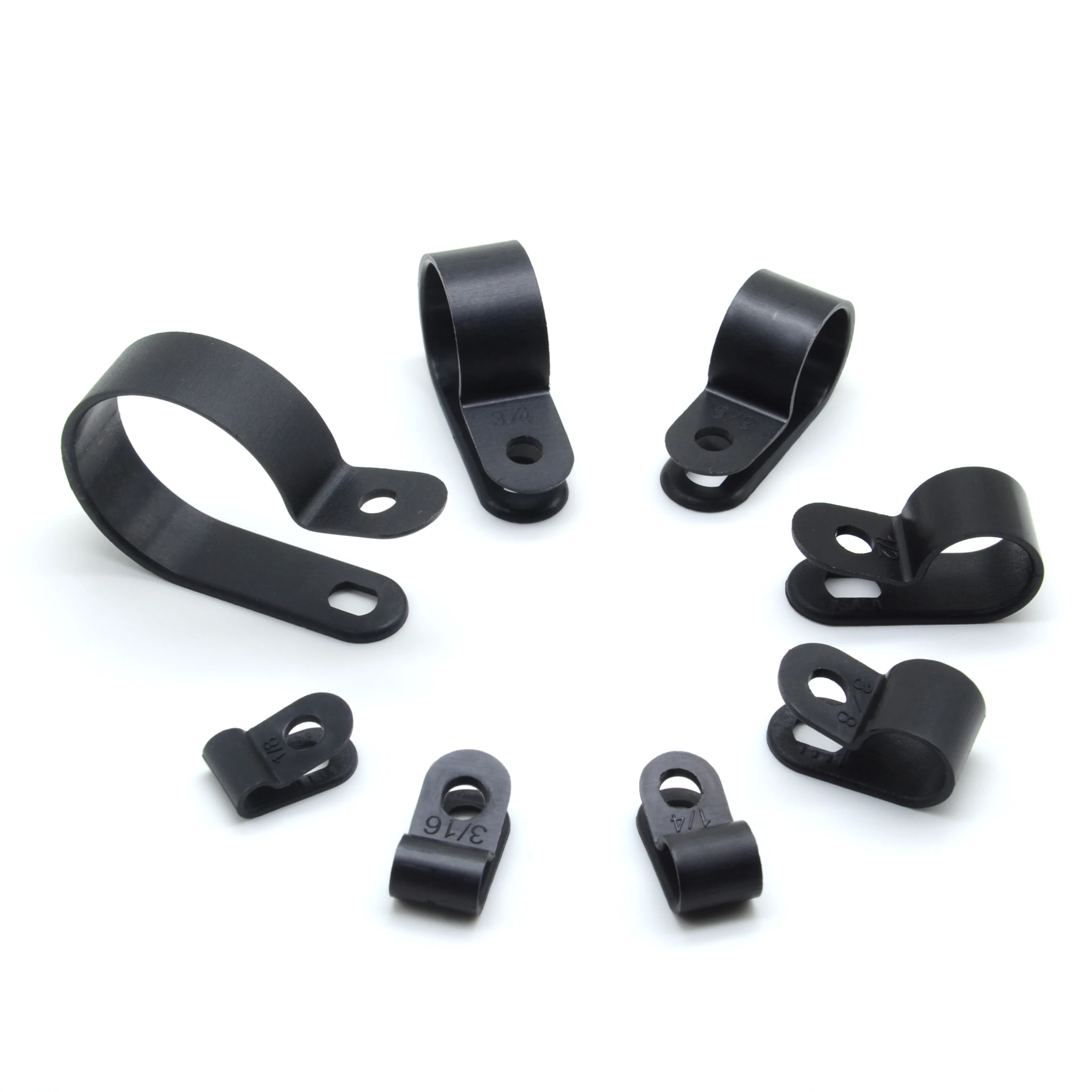 500PCS 5/8 Inch Plastic Fixed Cable Clips UC-4 15.8mm Thickened R-Type Cable Clamps