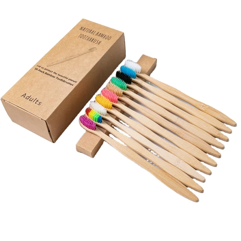 Organic Eco Friendly Bamboo Toothbrush For Adults Gourd Shaped Brush Handle Bamboo Charcoal Bamboo Handle Soft Hair Toothbrush