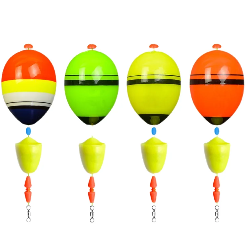 Large-sized Rock-Fishing Float Set Long Tail Bean Cotton Knot Accessories Fishing-for River Stream Durable ABS Wood EPS Buoy