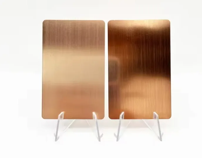 High Quality Brushed Silver Rose Gold Black NFC Ntag 215 Chip Blank NFC IC Card