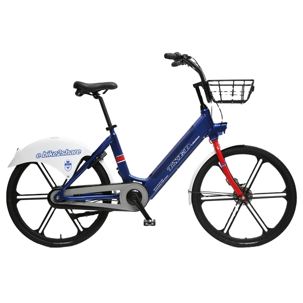 TXED Old fashion 3 speed electric shared city bike with shaft drive for sharing Electric bicycle