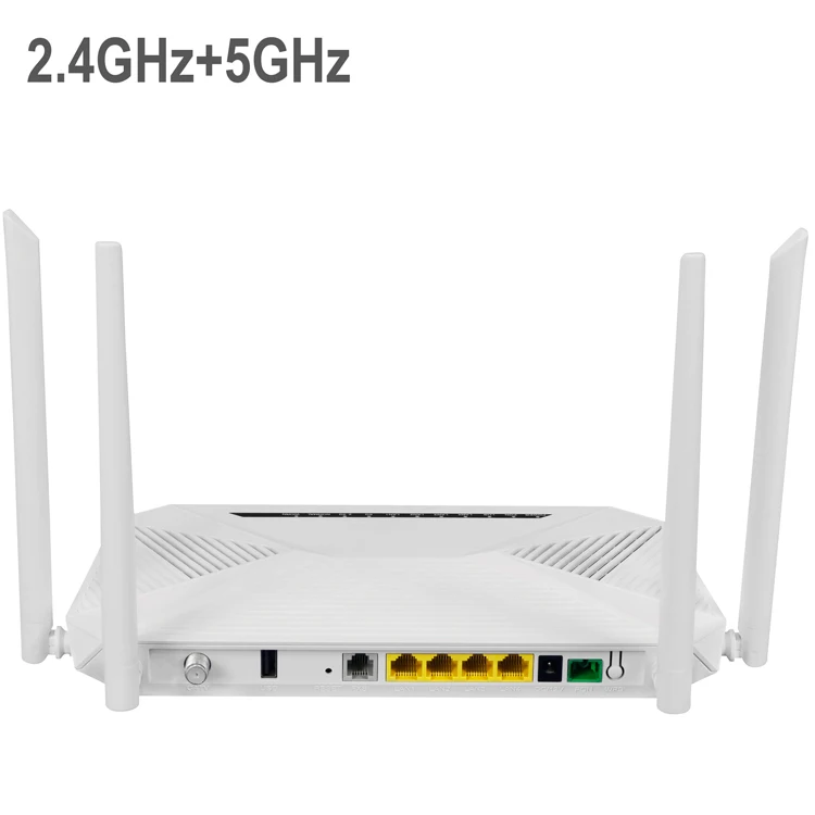 ONT Router Compatible All OLT HFR4103XR 4GE+1POTS+1USB+AC WiFi ONUS Cat TV ONT Wi-Fi 5G XPON ONT 5G Wire Equipment