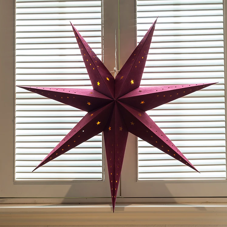 Newish Wedding Paper Star Lantern for Decorations with 15L Warm White LED