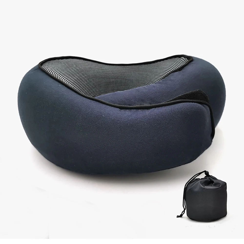 #1 best travel accessories for airplane, Soft slow rebound Memory Foam neck travel pillow u shaped pillow