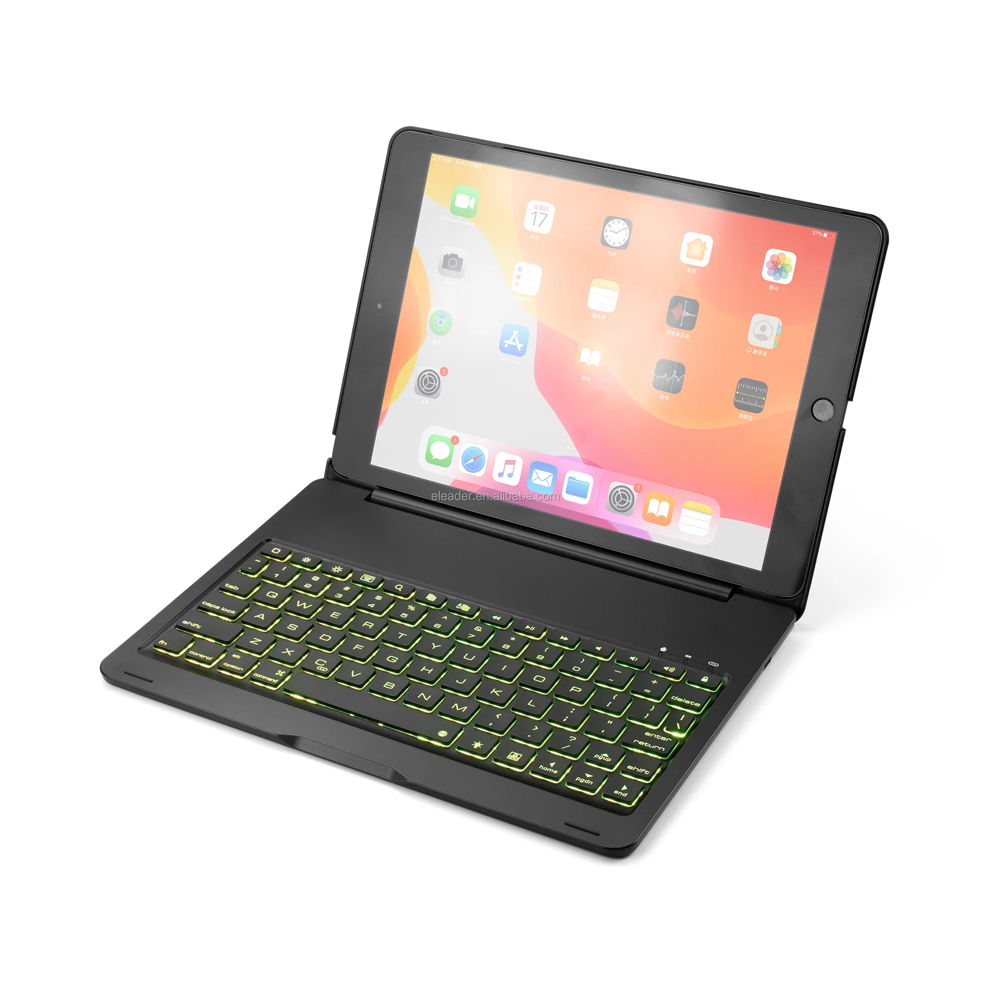 Metal aluminum wireless keyboard case for ipad 10.2 with backlight