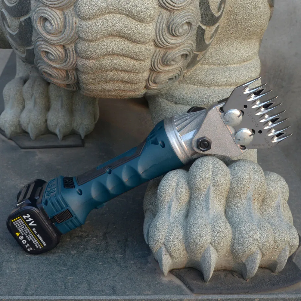 SY28 Sheep Shears Cordless Professional Rechargeable Shearing Clipper 21V with 6 Speed and 2 Lithium Batteries