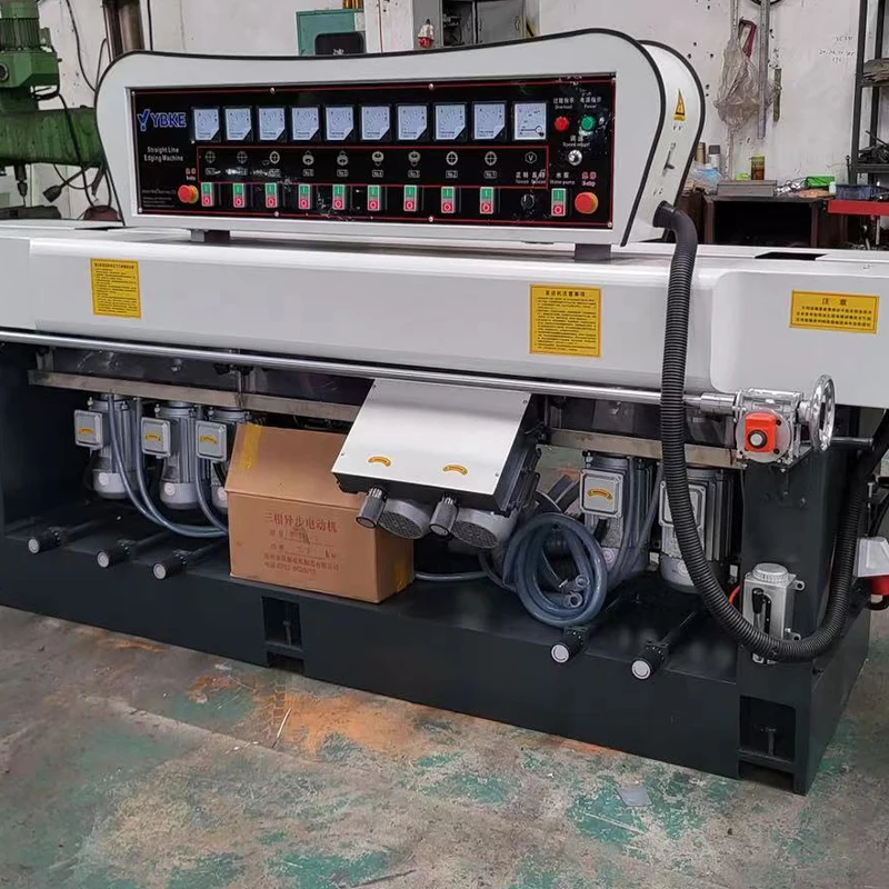 9 Motors Glass Edging Machine Straight Line Glass Edge Polishing Machine