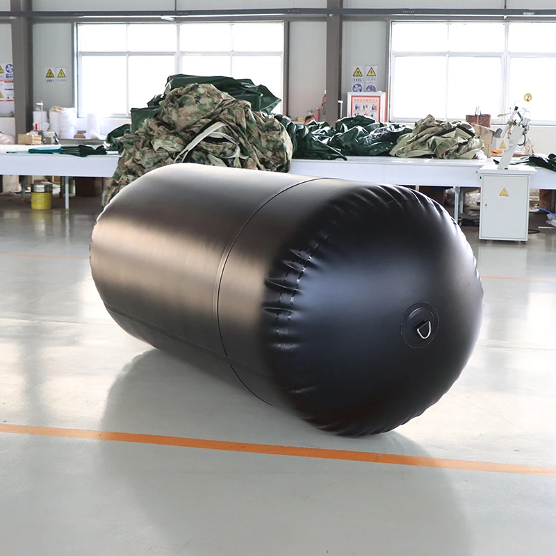 Factory Customized Welding Pvc Coated Fabric Marine Salvage Elongated Buoys Pontoon Float Tube Lift Bags For Underwater Works